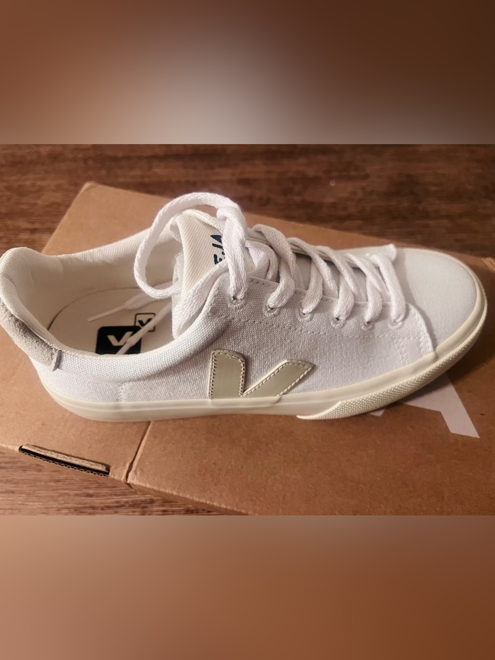 VEJA WOMEN’S CAMPO CANVAS WHITE PIERRE SIZE 5 - Picture 4 of 6